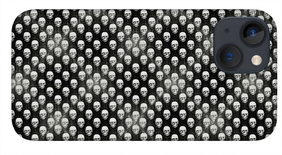 Sketchy Skulls Pattern - Phone Case