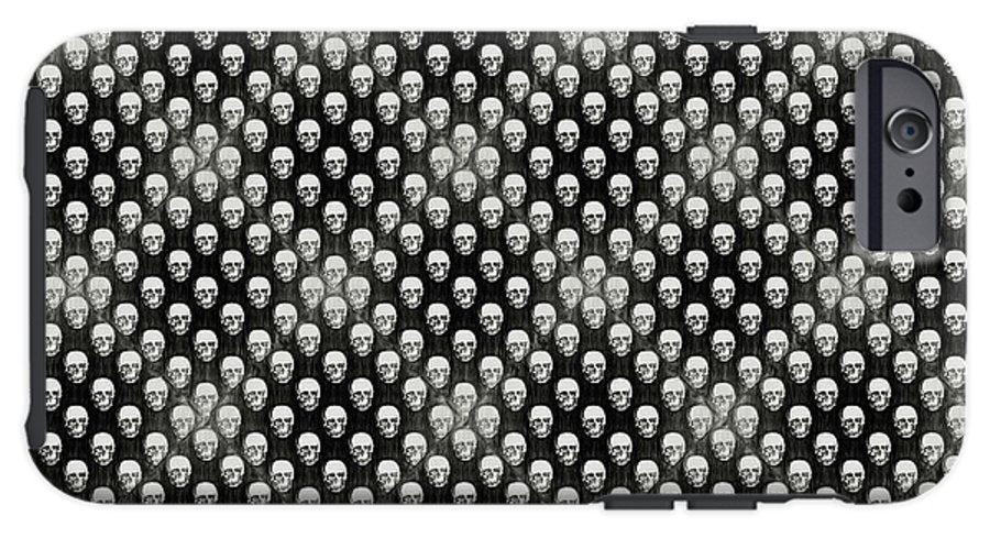 Sketchy Skulls Pattern - Phone Case