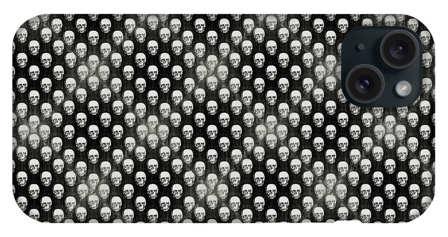 Sketchy Skulls Pattern - Phone Case
