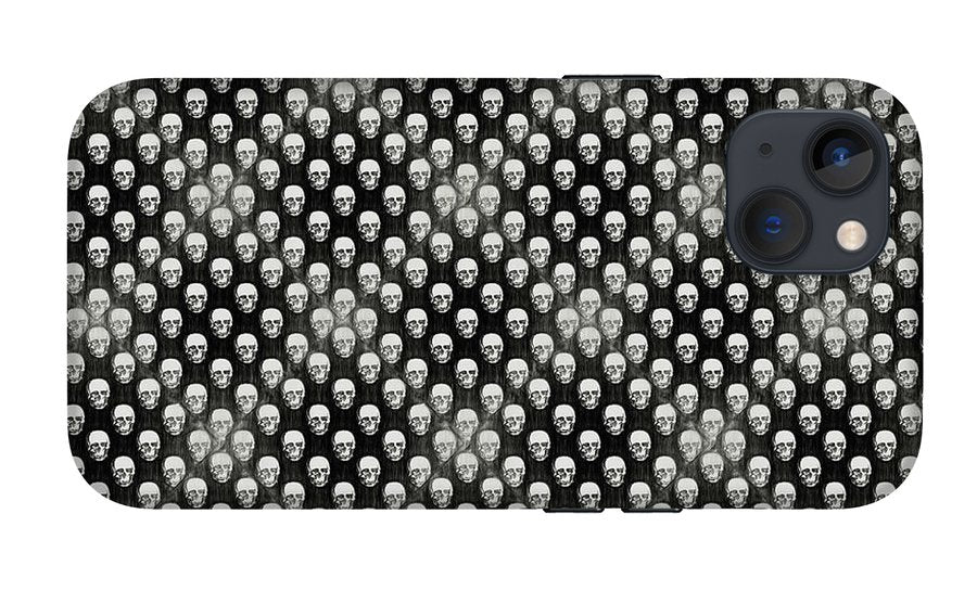 Sketchy Skulls Pattern - Phone Case