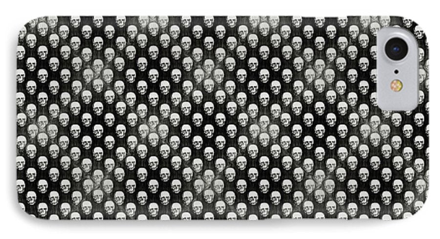 Sketchy Skulls Pattern - Phone Case