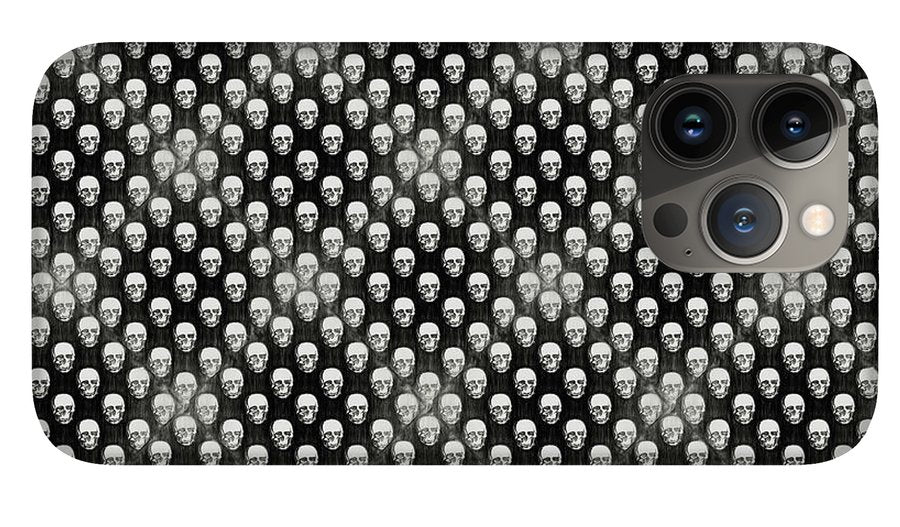 Sketchy Skulls Pattern - Phone Case