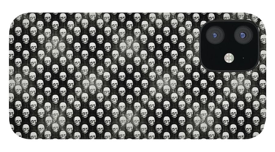 Sketchy Skulls Pattern - Phone Case