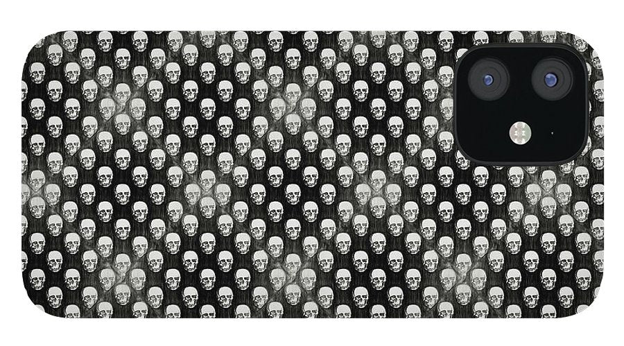 Sketchy Skulls Pattern - Phone Case