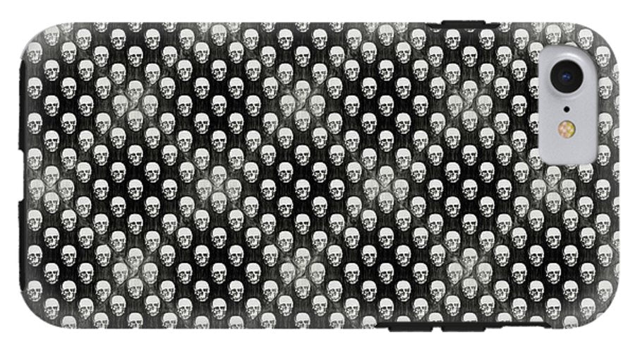 Sketchy Skulls Pattern - Phone Case
