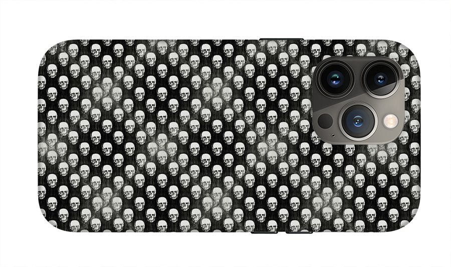Sketchy Skulls Pattern - Phone Case