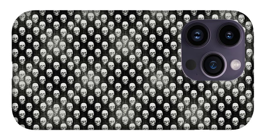 Sketchy Skulls Pattern - Phone Case