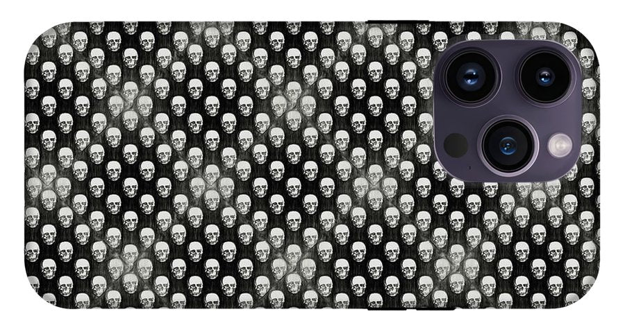 Sketchy Skulls Pattern - Phone Case