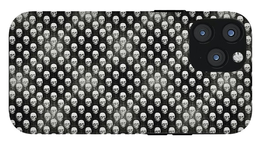 Sketchy Skulls Pattern - Phone Case