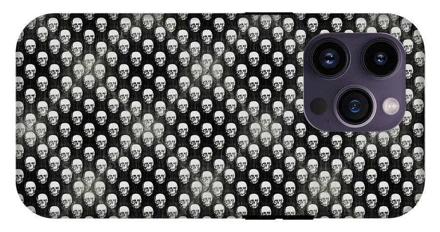 Sketchy Skulls Pattern - Phone Case