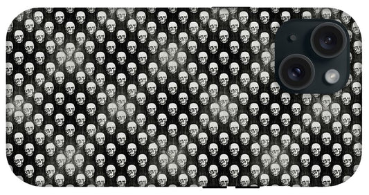 Sketchy Skulls Pattern - Phone Case