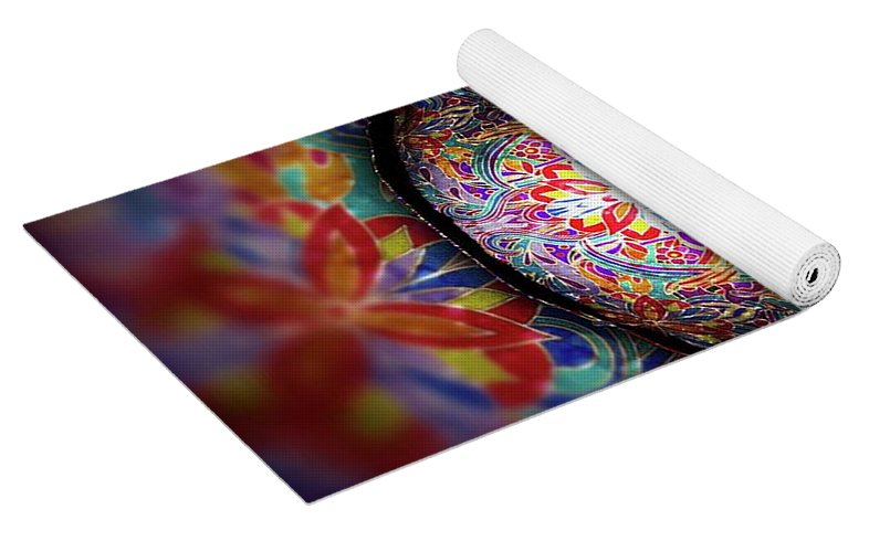 Skull With Sparkle Pattern - Yoga Mat