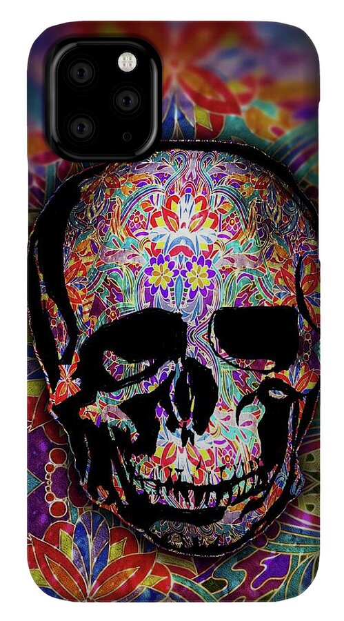 Skull With Sparkle Pattern - Phone Case