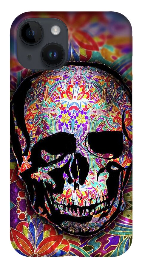 Skull With Sparkle Pattern - Phone Case