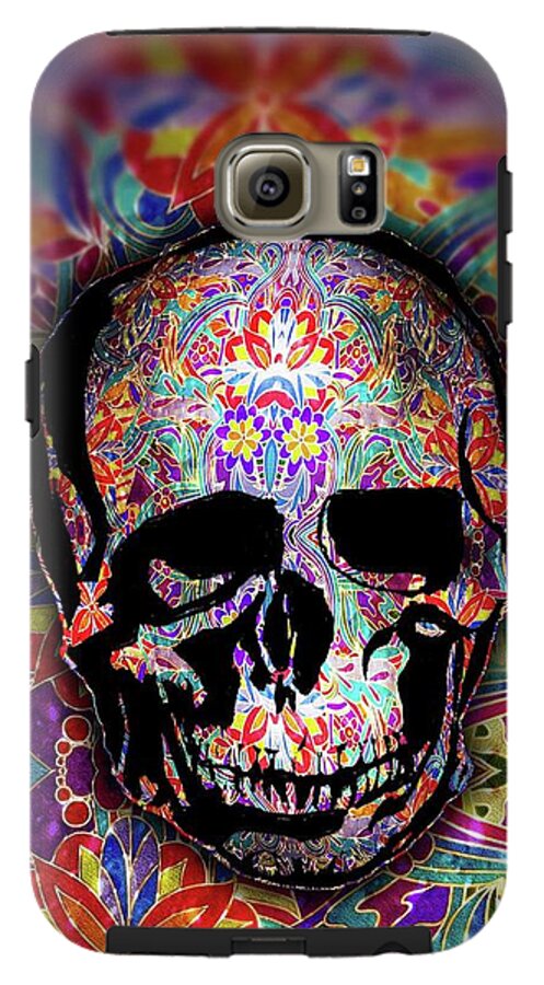 Skull With Sparkle Pattern - Phone Case
