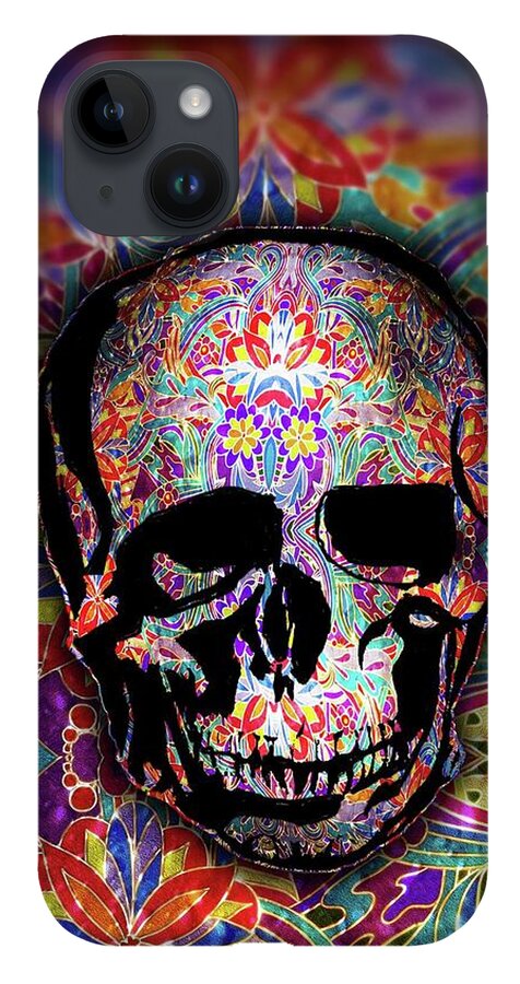 Skull With Sparkle Pattern - Phone Case