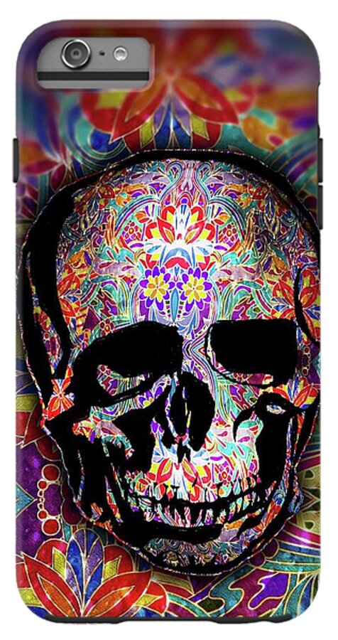 Skull With Sparkle Pattern - Phone Case