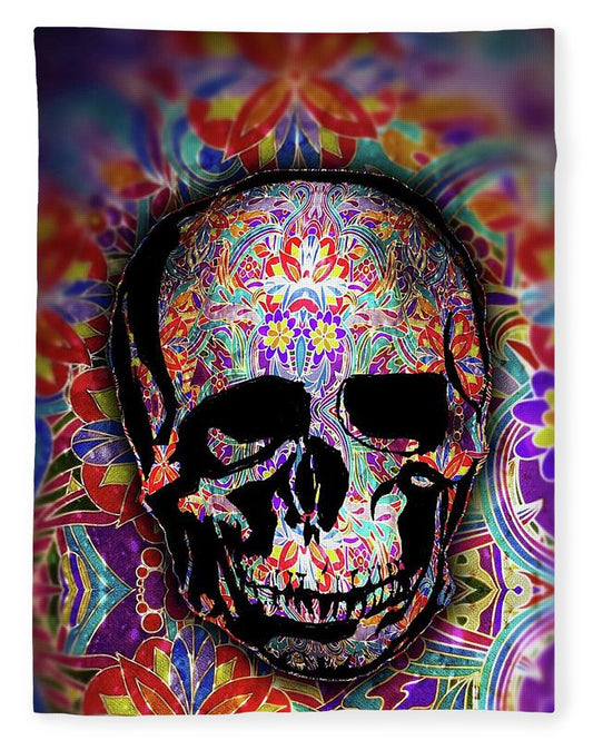 Skull With Sparkle Pattern - Blanket