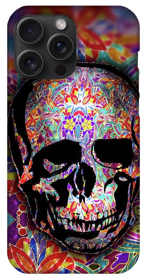 Skull With Sparkle Pattern - Phone Case