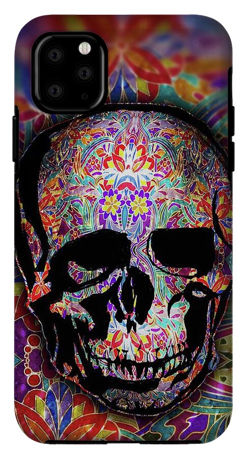 Skull With Sparkle Pattern - Phone Case