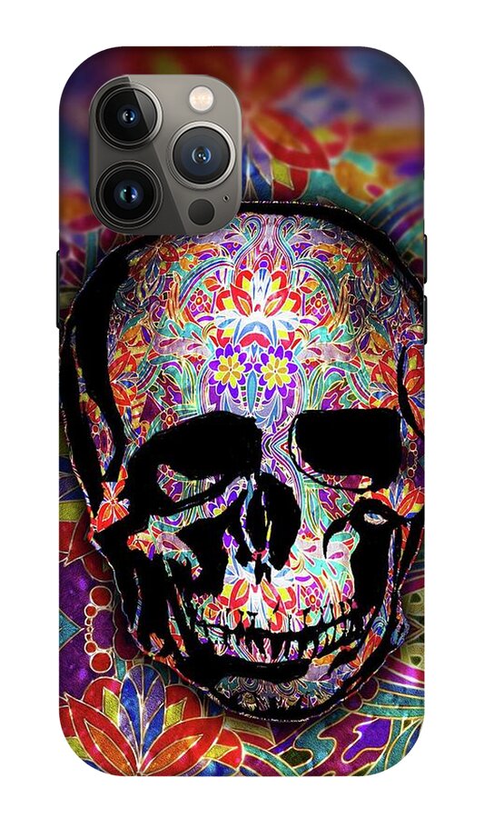 Skull With Sparkle Pattern - Phone Case