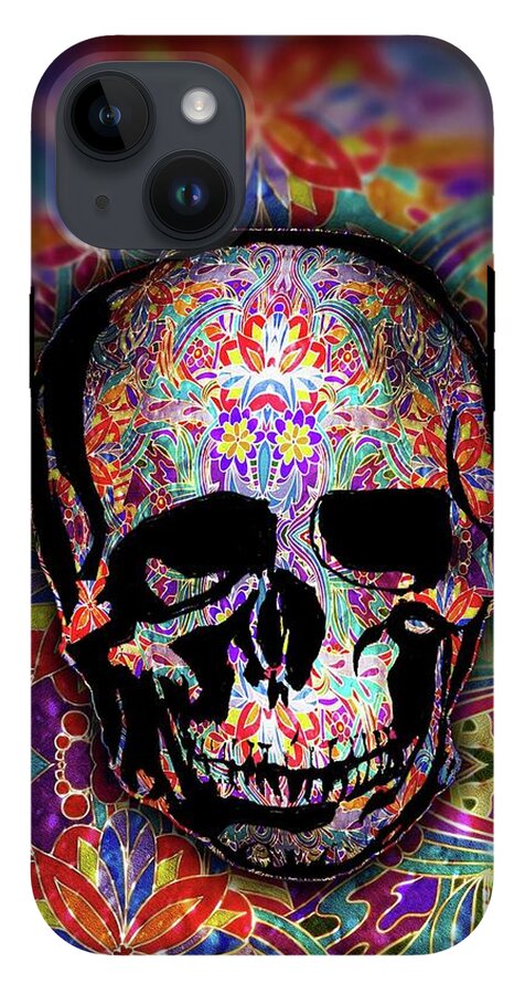 Skull With Sparkle Pattern - Phone Case