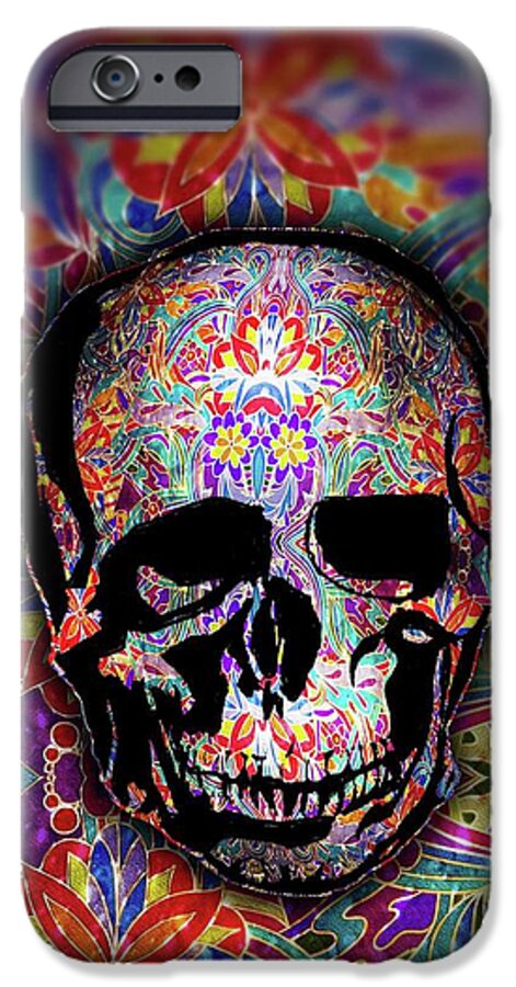 Skull With Sparkle Pattern - Phone Case