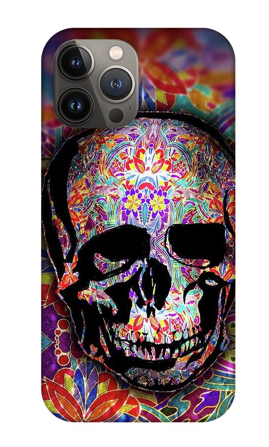 Skull With Sparkle Pattern - Phone Case