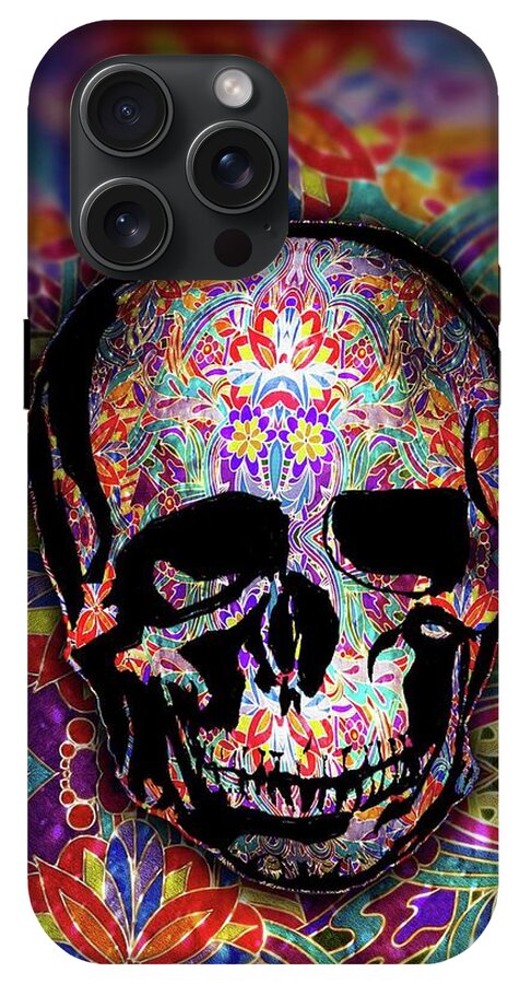 Skull With Sparkle Pattern - Phone Case