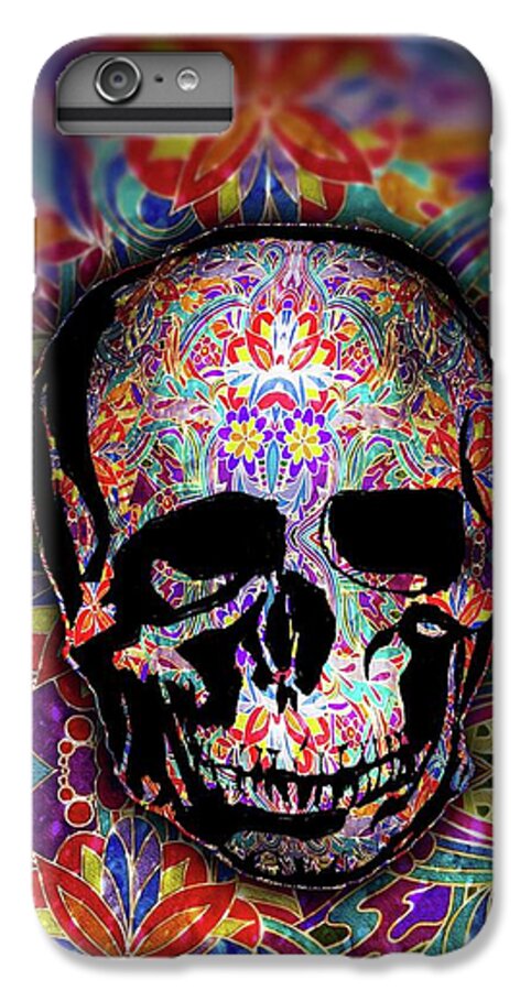 Skull With Sparkle Pattern - Phone Case