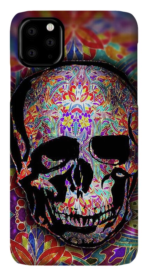 Skull With Sparkle Pattern - Phone Case