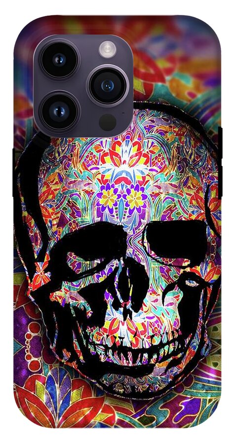 Skull With Sparkle Pattern - Phone Case