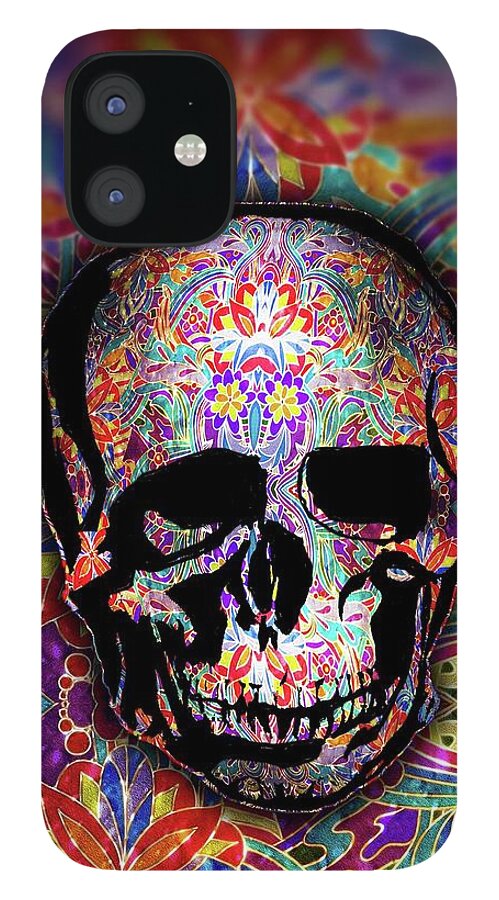 Skull With Sparkle Pattern - Phone Case