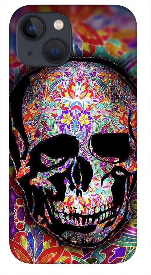 Skull With Sparkle Pattern - Phone Case