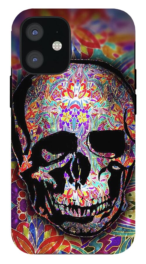 Skull With Sparkle Pattern - Phone Case