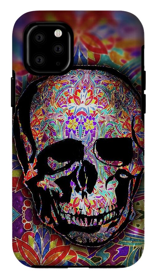 Skull With Sparkle Pattern - Phone Case