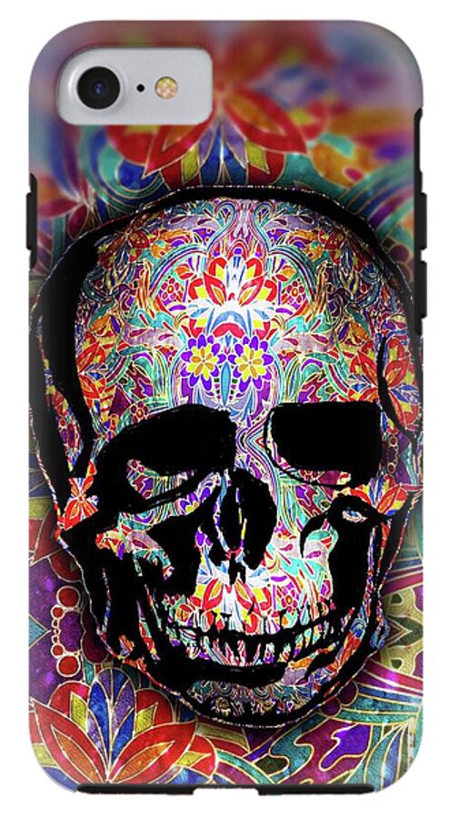 Skull With Sparkle Pattern - Phone Case
