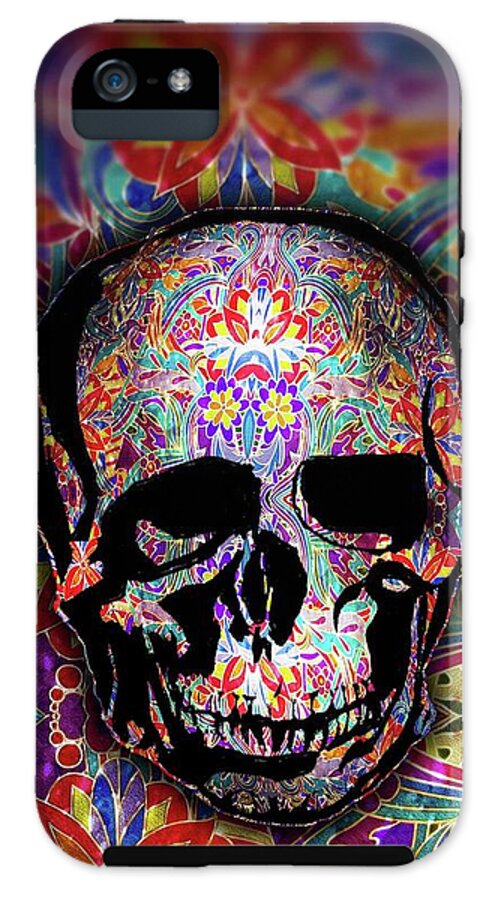 Skull With Sparkle Pattern - Phone Case