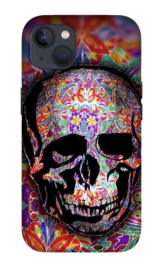 Skull With Sparkle Pattern - Phone Case