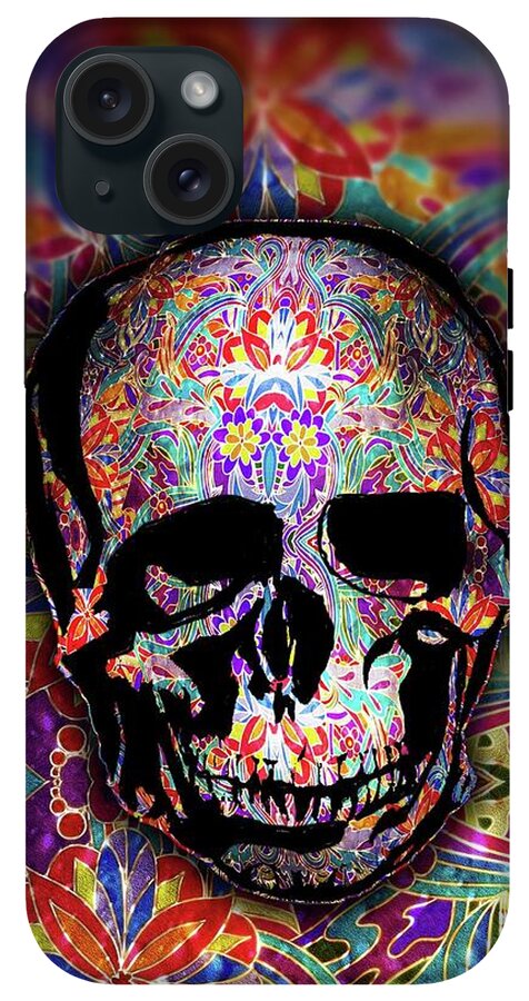 Skull With Sparkle Pattern - Phone Case