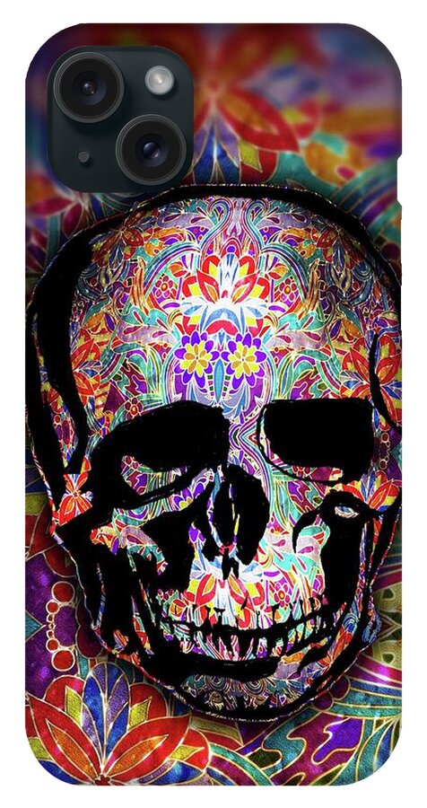 Skull With Sparkle Pattern - Phone Case