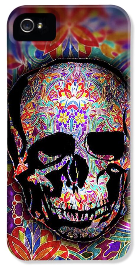 Skull With Sparkle Pattern - Phone Case