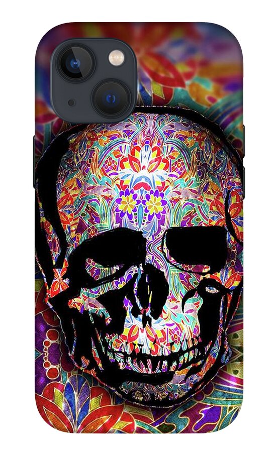 Skull With Sparkle Pattern - Phone Case