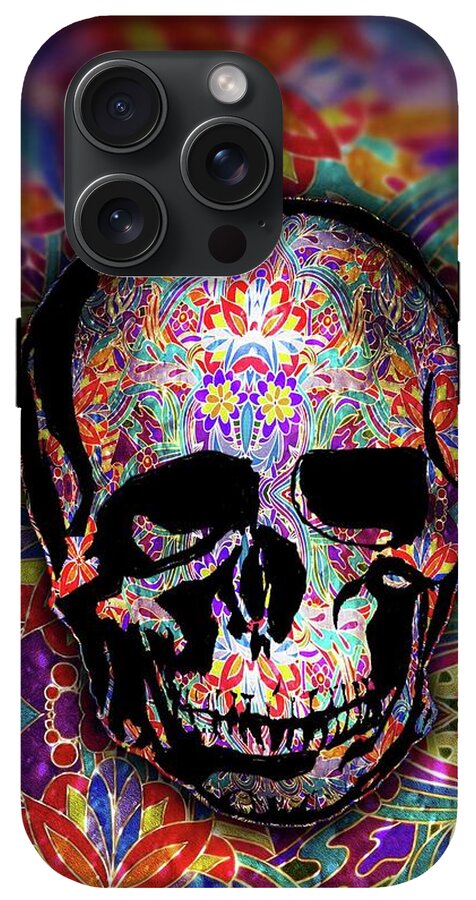 Skull With Sparkle Pattern - Phone Case