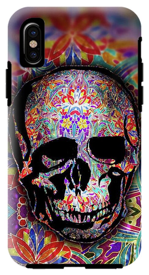 Skull With Sparkle Pattern - Phone Case