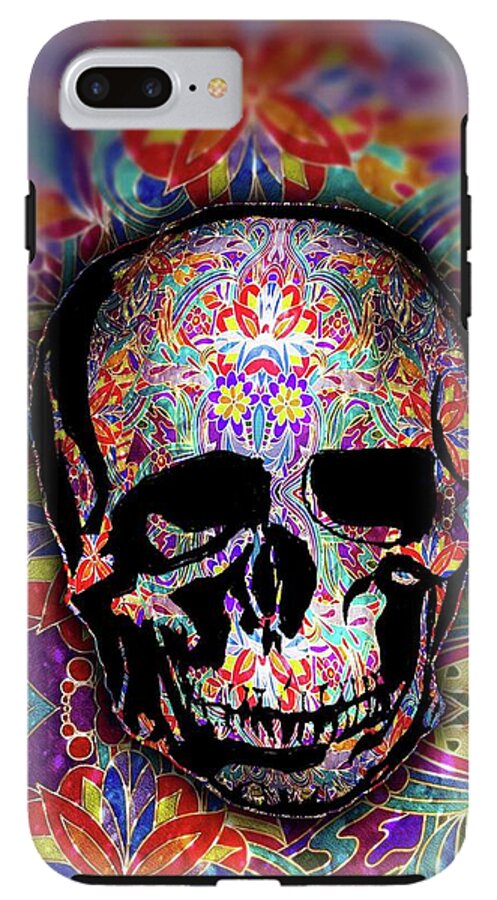 Skull With Sparkle Pattern - Phone Case