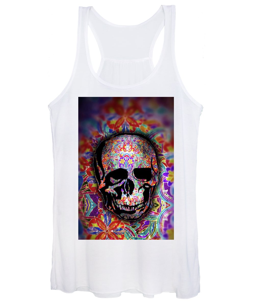 Skull With Sparkle Pattern - Women's Tank Top