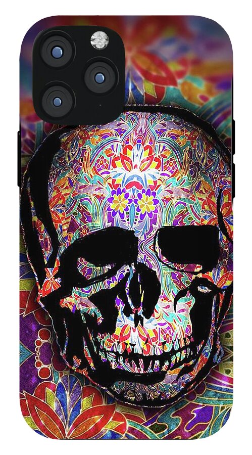 Skull With Sparkle Pattern - Phone Case