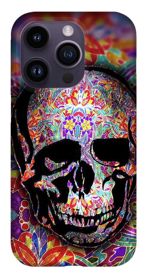 Skull With Sparkle Pattern - Phone Case