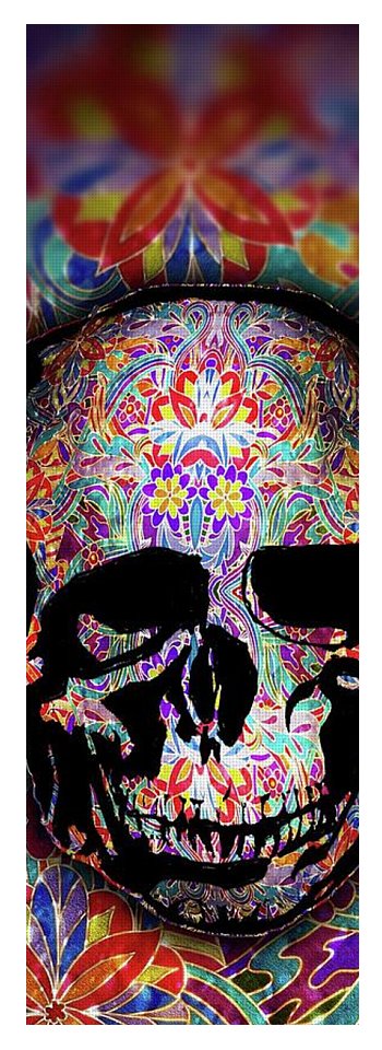 Skull With Sparkle Pattern - Yoga Mat